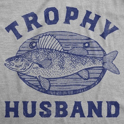 Мужские футболки Crazy Dog T-Shirts, Inc. Mens Funny T Shirts Trophy Husband Mounted Fish Sarcastic Graphic Novelty Tee for Men - Crazy Dog Men's T Shirt For Fishers Light Grey XXL — фото 2