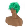 Unique Bargains Women's Wigs 12" Green with Wig Cap Short Hair - 2 of 4