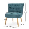Modern Velvet Accent Chair with wood legs-Christopher Knight Home - 3 of 4