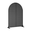 Louvered Classic Black Arched Galvanized Steel Screen - 2 of 4