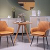 KTMBDW Set of 2 Dining Chairs with Back, Faux Leather Upholstered Modern Accent Chairs with Metal Legs for Dining Room - 2 of 4