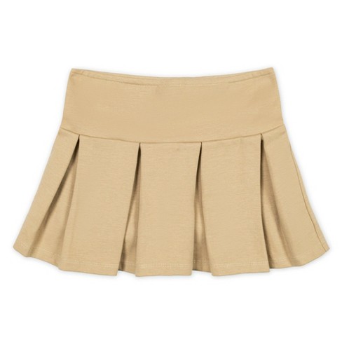 Hope Henry Girls Ponte Pleated Uniform Skort Khaki Ponte 4 Target