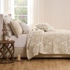 Greenland Home Fashions 3-Piece Coverlet Set – Natural Woven Polyester Quilt with Matching Pillow Shams - 3 of 4