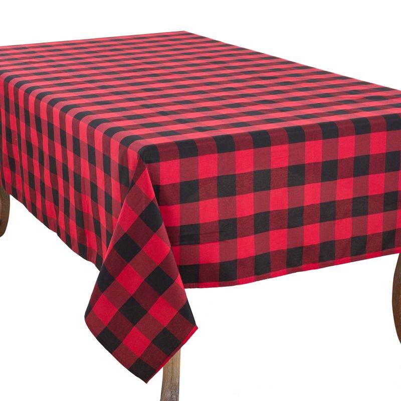 target.com | Saro Lifestyle Buffalo Plaid Cotton Blend Tablecloth
