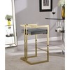 Meridian Furniture,Ezra Grey Velvet Stool, Set of 2 - 4 of 4