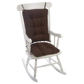 Gripper Polar Chenille Jumbo Rocking Chair Seat and Back Cushion Set - Chocolate