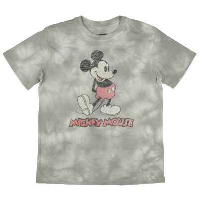 Disney's Men's Distressed Retro Mickey Mouse Graphic Tie-Dye Adult T-Shirt