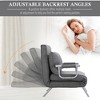 Single Person Folding 5 Position Convertible Sofa Bed Sleeper Chair Chaise Lounge Couch w/Pillow & Steel Frame for Home office - 3 of 4