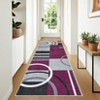 Geometric Rug Machine Washable Modern Contemporary Rug Foldable Non-Slip Abstract Square Circle Design Carpet Soft Low Pile Non Shedding Floor Cover - 2 of 4