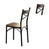 Simple Relax 5 Piece Dining Table Set in Dark Bronze and Natural - 4 of 4