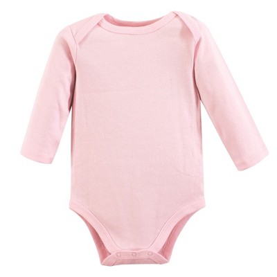 Luvable Friends Baby Girl Long-Sleeve Cotton Bodysuits 1pk, Pink