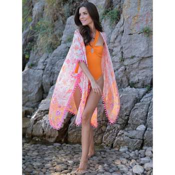 Shiraleah Pink and Orange Floral Cover Up