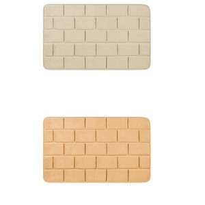 Unique Bargains Memory Foam Absorbent Non-Slip Dry Fast Bath Mats for Bathroom Floor 2 Pcs - 1 of 4