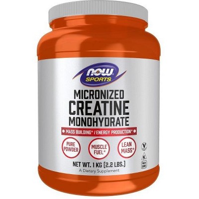 Creatine Monohydrate, Micronized Powder by Now Foods  -  2.2 lbs. (1 kg) Powder