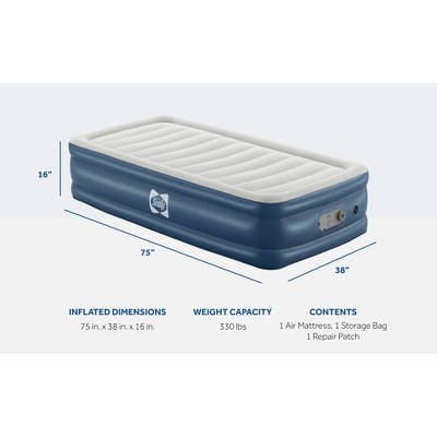 Sealy AlwayzAire Flocked Top Air Mattress Twin with Built-in Dual Pump_10