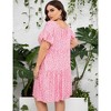 LXT- Women's Plus Size Square Neck Ruffle Sleeve Flowy Floral Summer Midi Dress with Pockets - 3 of 4