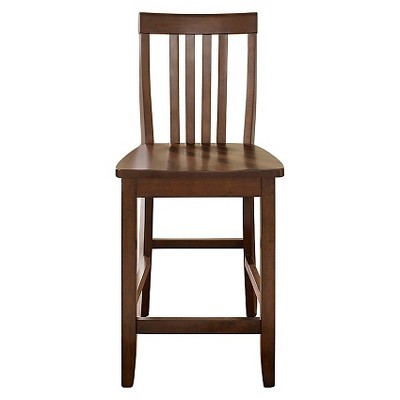 Vintage Mahogany Schoolhouse 24" Counter Stools - Set of 2