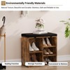 Shoe Bench with Storage, Entryway Bench with Cushioned Seat & Adjustable Shelves for Hallway and Mudroom - 4 of 4