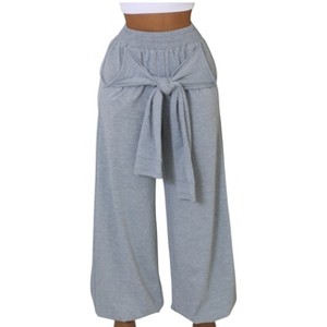 Slickblue Women's High-Waisted Stretch Pants, Elastic Waist, Pockets, Cuffed Bottoms, Color Options, Size S-L - 1 of 4