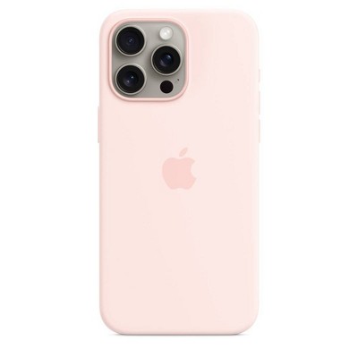 Apple Iphone 15 Pro Max Silicone Case With Magsafe - Light Pink : Target