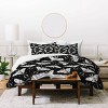 Deny Designs King Avenie Luna Moth Black and Cream Duvet Cover and Pillow Sham Black - 3 of 4