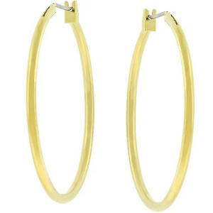 ShineHigh Basic Hoop Earrings for Women – Lightweight Fashion Hoops in Gold or Silvertone Finish with Polished Look, Available in 36mm–38mm Sizes - 1 of 1