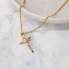 Dicksons Medium, Bar Crucifix in Glossy Finish Gold-Plated 18-Inch Pendant Necklace - 2 of 3