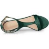 Allegra K Women's T-Strap Buckle Closure Embossed Kitten Heel Sandals - 4 of 4