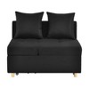 NicBex Convertible Sleeper Chair,Modern Linen Folding Sofa Bed with Adjustable Backrest,Couches with Wheels for Living Room,Black - 4 of 4