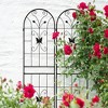Gulches 2 Pack Metal Garden Trellis 71" x 19.7" Rustproof Trellis for Climbing Plants Outdoor Flower Support Black - 2 of 4