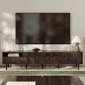 Bella Depot 78" Mid Century Modern TV Stand for TVs up to 65", Entertainment Center Storage for Living Room - 1 of 4