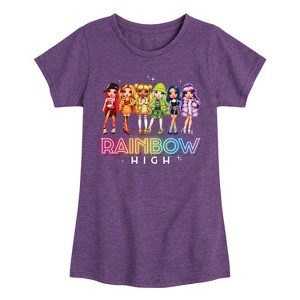 Girls' - Rainbow High - Character Group Fitted Short Sleeve Graphic T-Shirt - 1 of 4