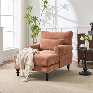 Hrinhom 34.7"W Modern Chaise Lounge,Upholstered Indoor Leisure Sofa Recliner, Chair Sleeper - 1 of 4