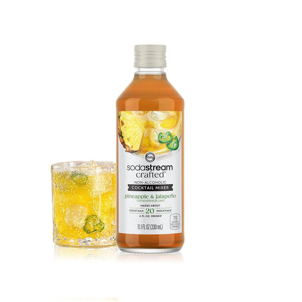 SodaStream 11.1 fl oz Crafted Pineapple Jalapeno Cocktail Mix: Non-Alcoholic Cocktail Concentrate, 330 ml