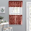 Ellis Curtain Lexington Leaf Pattern on Colored Ground Tailored Valance 58"x15" Brick - 2 of 4