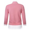 Women s 3/4 Sleeve Cropped Cardigan Sweaters Open Front Knit Short Bolero Shrugs Dusty Pink 4XL - 4 of 4