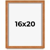 PosterPalooza | Classic Brown Picture Frame - UV Acrylic, Foam Board Backing, Hanging Hardware - 2 of 4