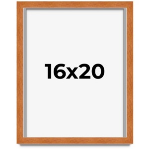 PosterPalooza | Modernist Brown Picture Frame - UV Acrylic, Foam Board Backing, Hanging Hardware - 1 of 4
