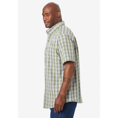 KingSize Short Sleeve Wrinkle Resistant Sport Shirt