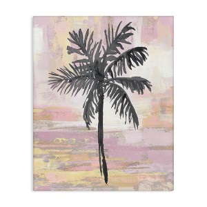 Stupell Industries Pastel Pink Palm Tree Tropical Abstract Design Canvas Art, 30" x 40" - 1 of 4