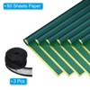 Unique Bargains Plastic Golden Edge Bouquet Flower Wrapping Paper 3 Packs with 3 Rolls Ribbons Green - 3 of 4