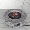 9'' H x 28'' W Fiber Reinforced Concrete Outdoor Fire pit(Stone Gray) - 3 of 4