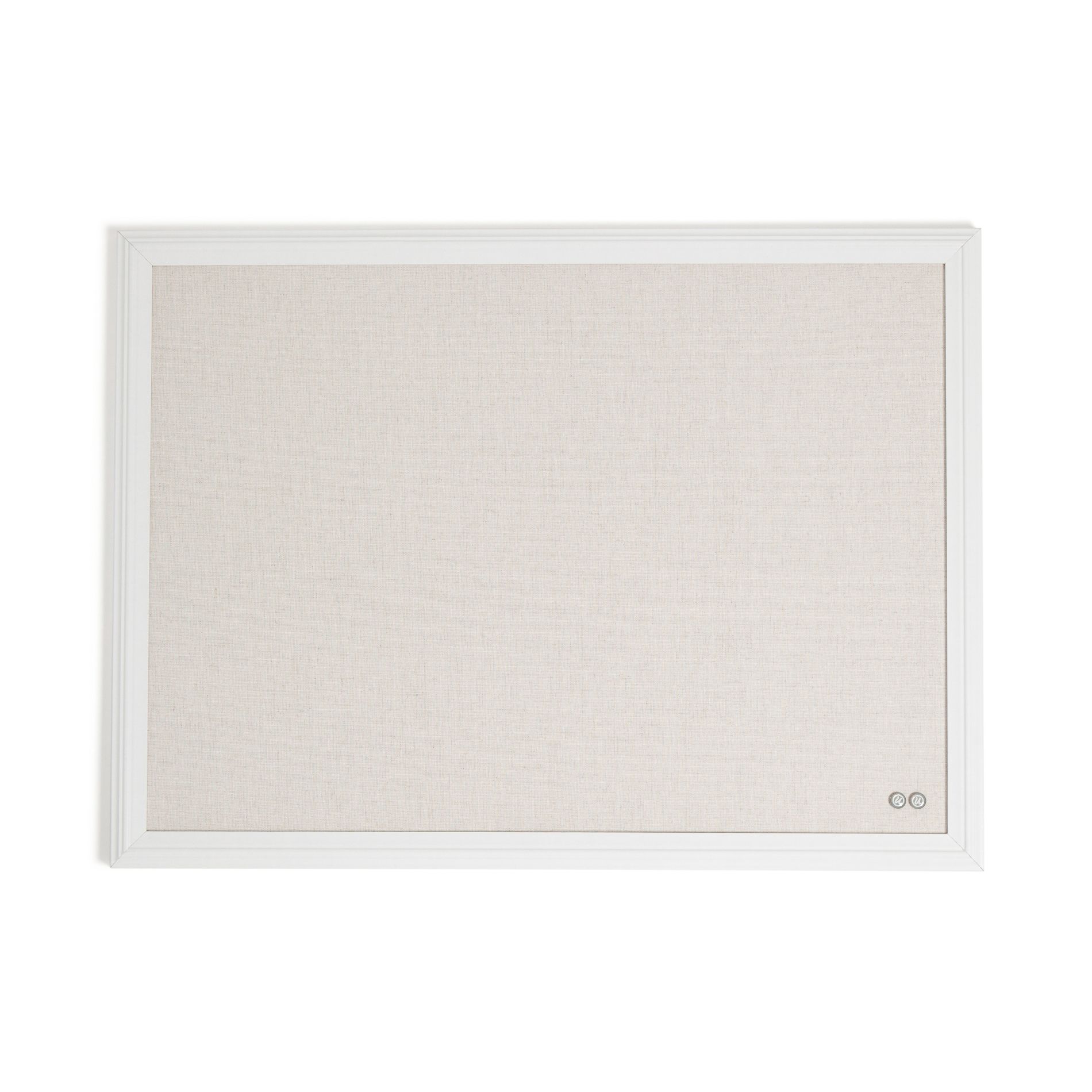 U Brands 17"x23" Thin Décor Linen Bulletin White