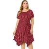 Agnes Orinda Women's Plus Size Polka Dots Wedding Elegant Spring Summer Midi Shirt Dresses - 3 of 4