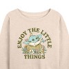 Women's - Star Wars - The Mandalorian Enjoy The Little Things Lightweight French Terry Wide Neck Long Sleeve Graphic Shirt - 2 of 4