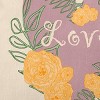 16"x16" Valentine's Day Love and Roses Square Throw Pillow Romantic Purple - e by design - 2 of 4