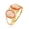 Ross-Simons Italian Orange Shell Cameo Ring in 18kt Gold Over Sterling - 3 of 4