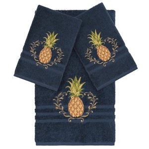 Linum Home Textiles 100% Turkish Cotton WELCOME Embellished Towel Set - 1 of 4