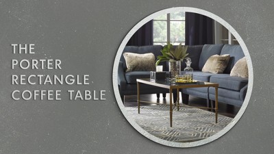 Bronze Rectangular Glass Top Cocktail Table with X-Base