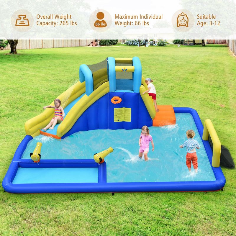 Costway Inflatable Water Slide Bounce House Climbing Wall without Blower, 5 of 11